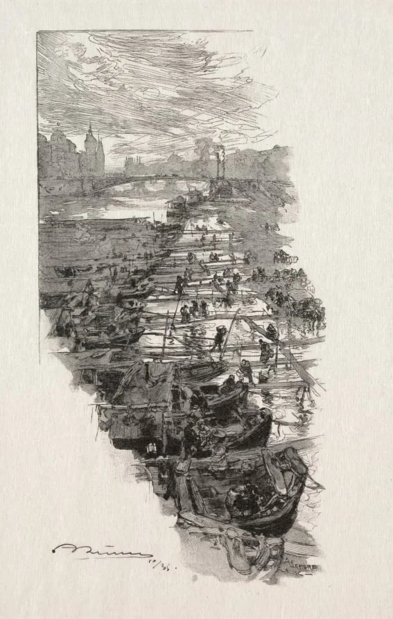 Le Marché aux Pommes, by Auguste Lepère, 1890