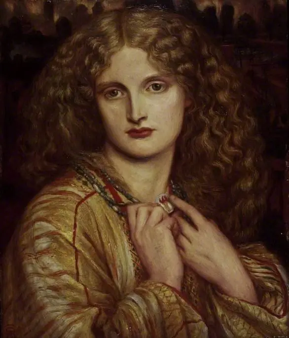 The flaming heart, after Rossetti