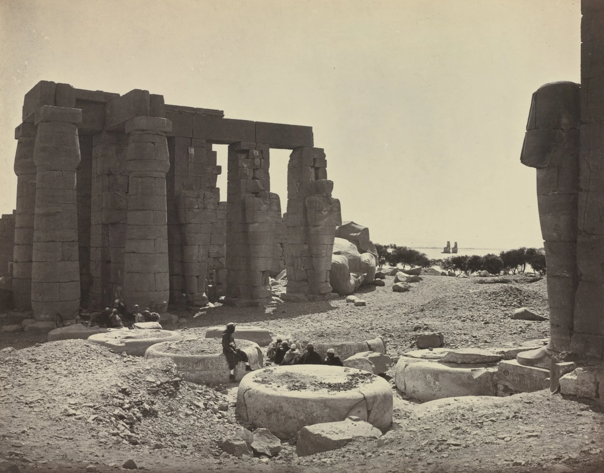 The Ramesseum, Thebes, by Adolphe Braun, 1869