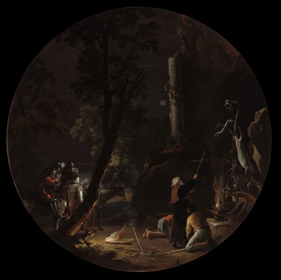Scenes of Witchcraft: Night, by Salvator Rosa, unspecified, 1647
