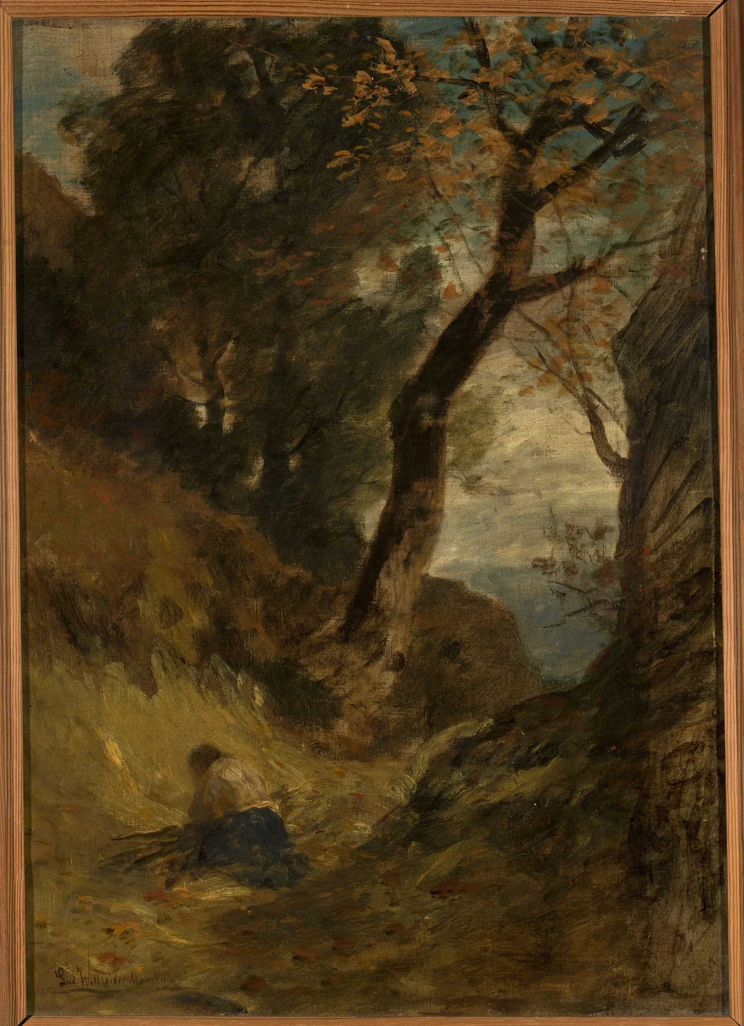 Autumn landscape, by Ludwig Willroider, oil, 1887