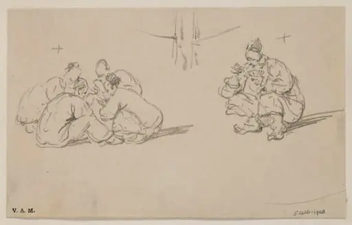 Seated Chinese men