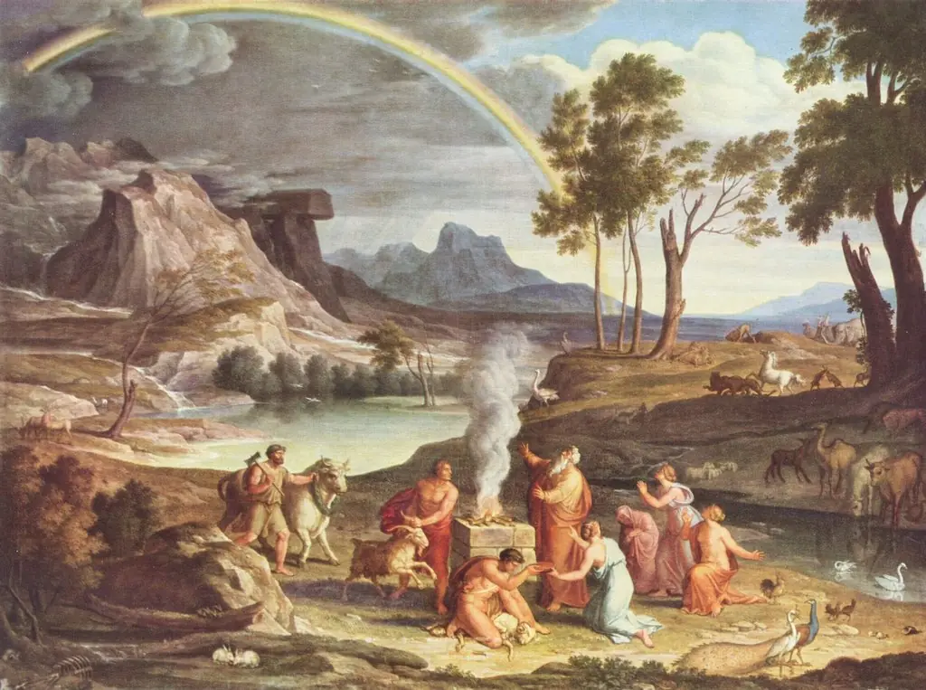 Landscape with Noah, Offering a Sacrifice of Gratitude