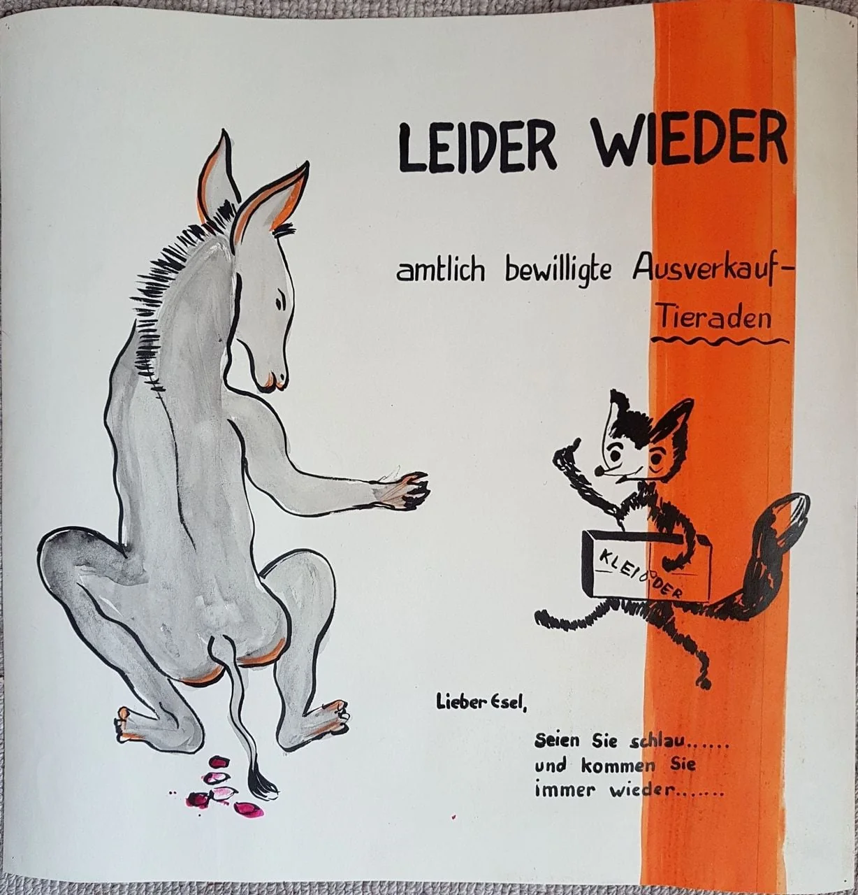 Fasnachtshelge "Leider wieder", by Max Rickenbacher-Hufschmid, unspecified, 1957