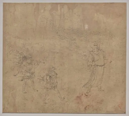 Album of Daoist and Buddhist Themes: Procession of Daoist Deities: Leaf 18