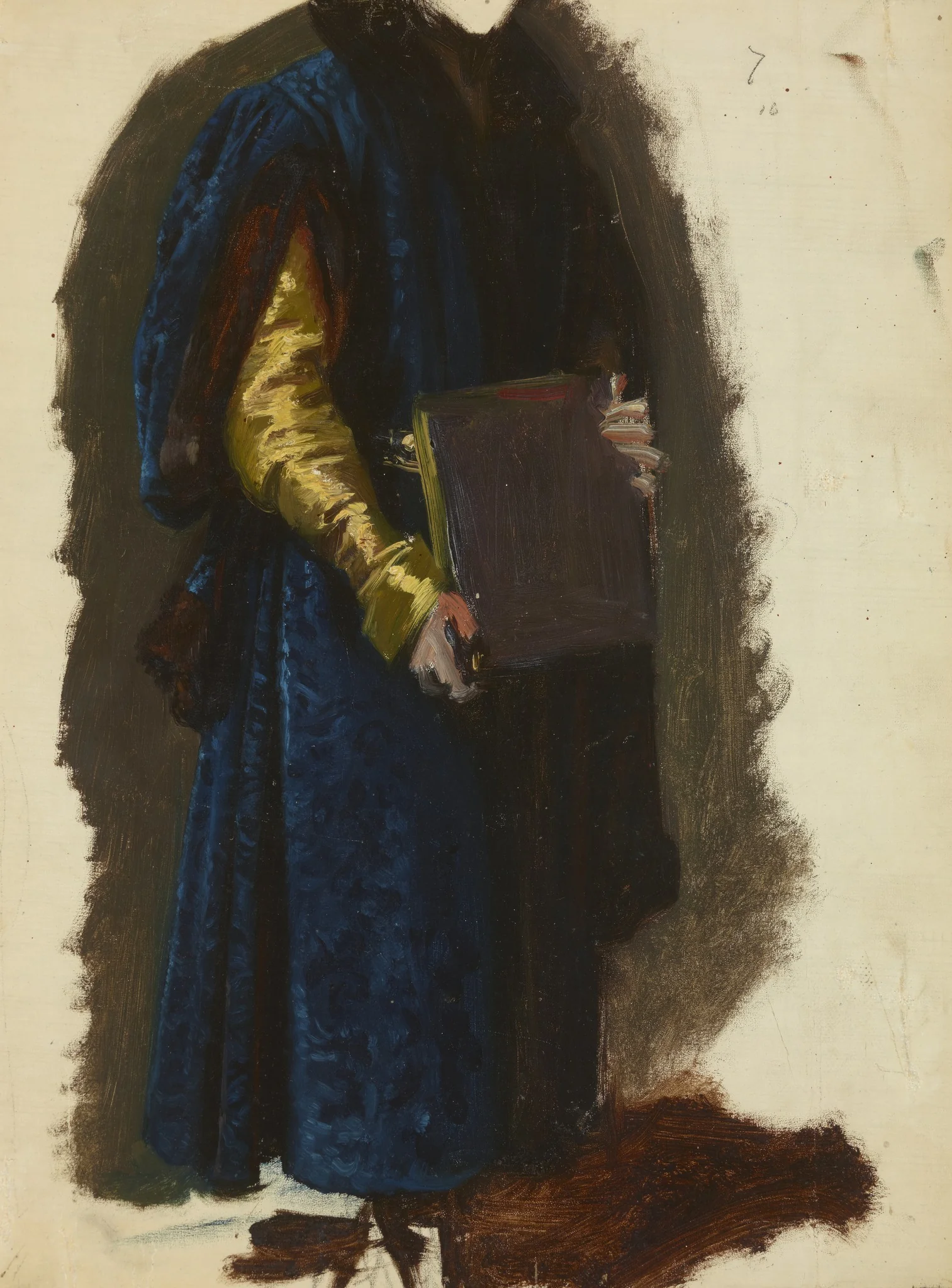 Jaśko of Tęczyn's Garment. Study to the Painting "The Oath of Queen Jadwiga", by Józef Simmler, oil, 1855