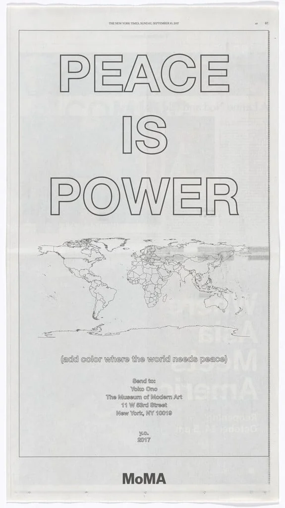 Untitled, by Yoko Ono, ink, 2017
