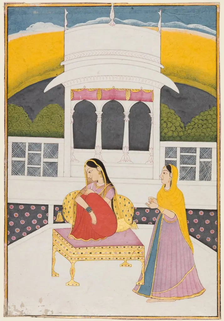 A Nakiya, probably Proshitaperyasi Nayika