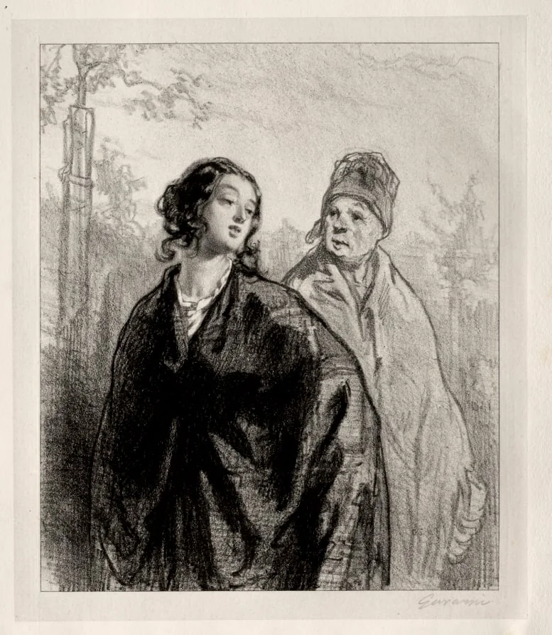 La Fille et la mère, by Paul Gavarni, 1855