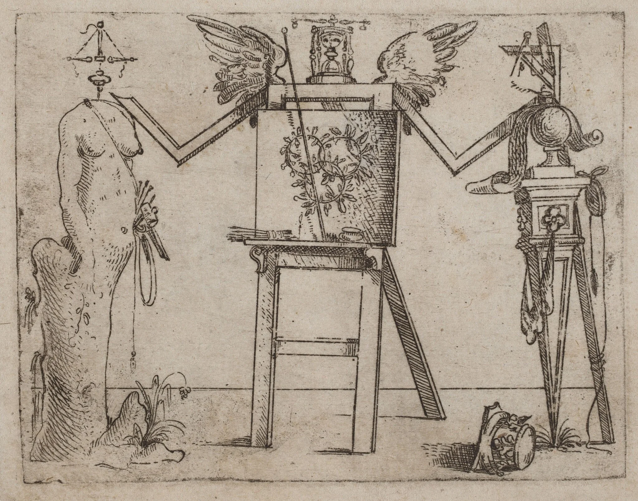 From "Bizzarie di varie Figure", by Giovanni Battista Bracelli, ink, 1624