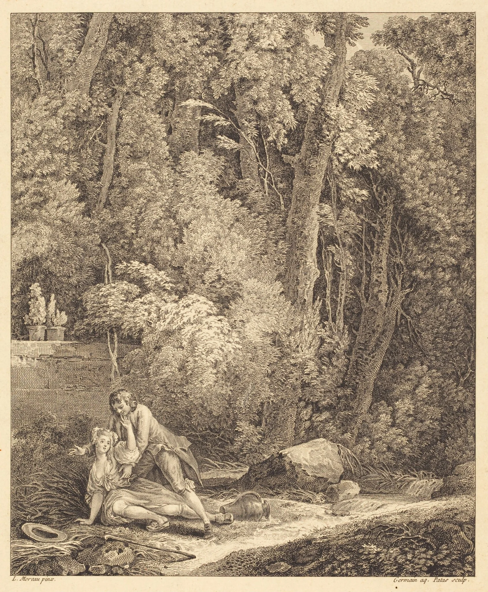 Le villageois entreprenant, by Charles Emmanuel Patas, ink, 1762
