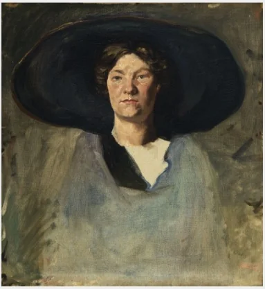 Woman in a Large Hat, by Patrick Tuohy, oil, 1922