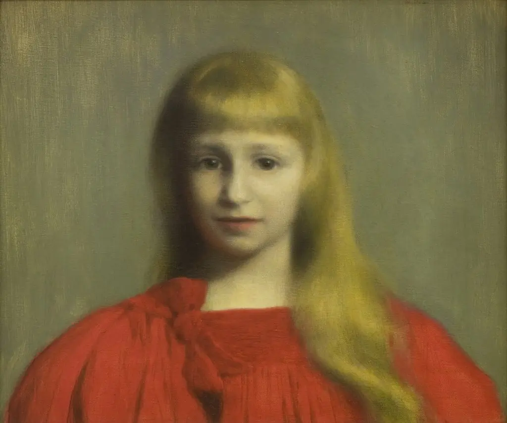 Little Girl in Red Dress