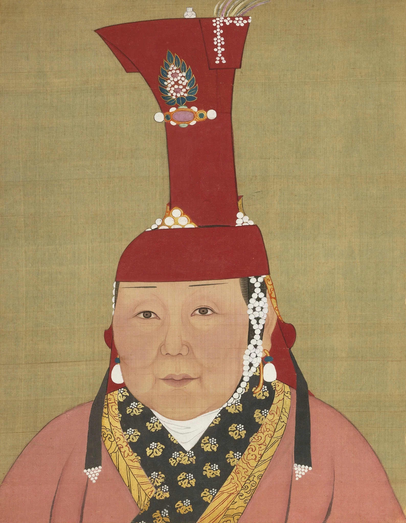 元代后半身像册-后妃（1）, by Unknown, unspecified, 1850