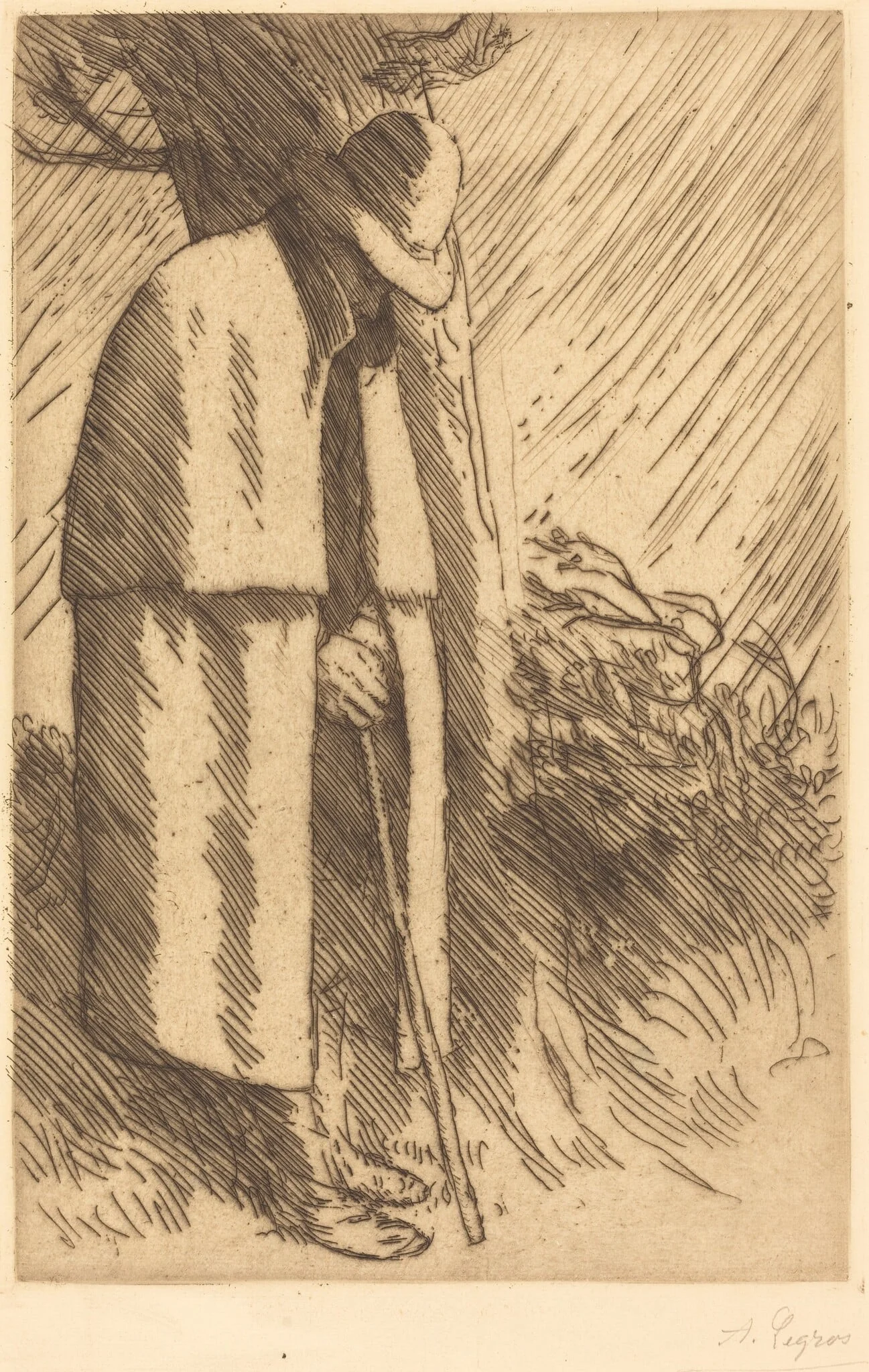 Traveler taking Shelter (Le voyageur a l'abri)
