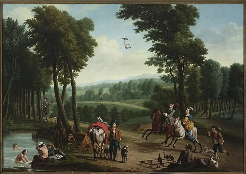 Hunting with falcons