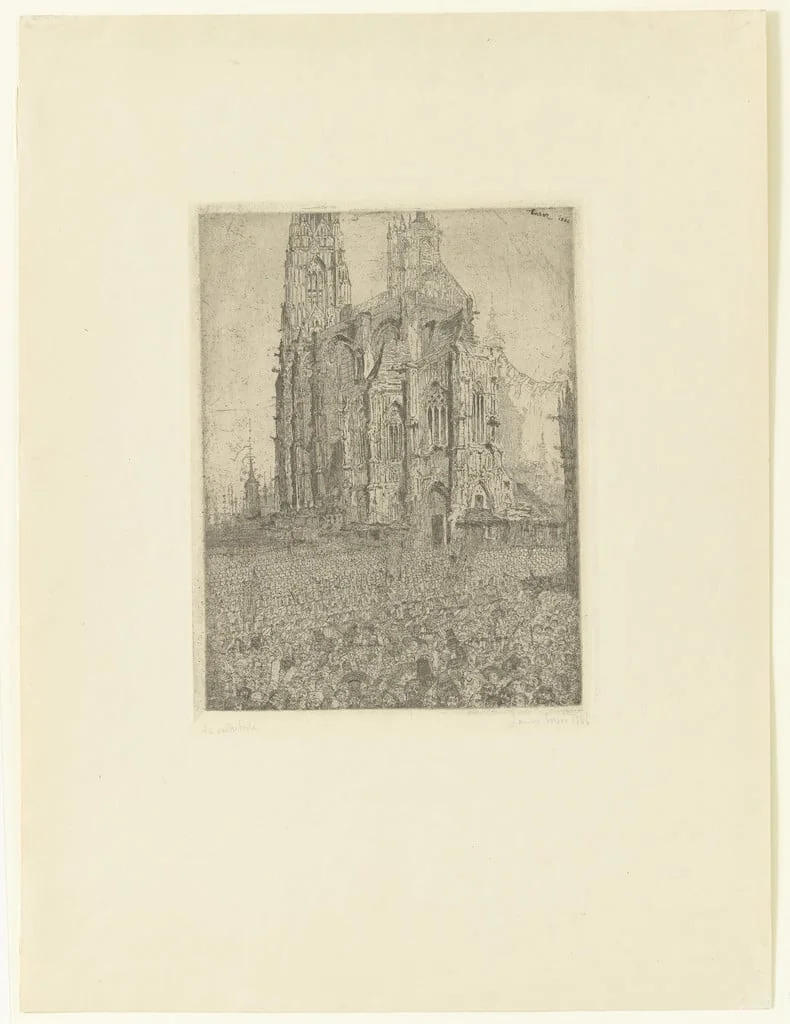 Untitled, by James Ensor, ink, 1886