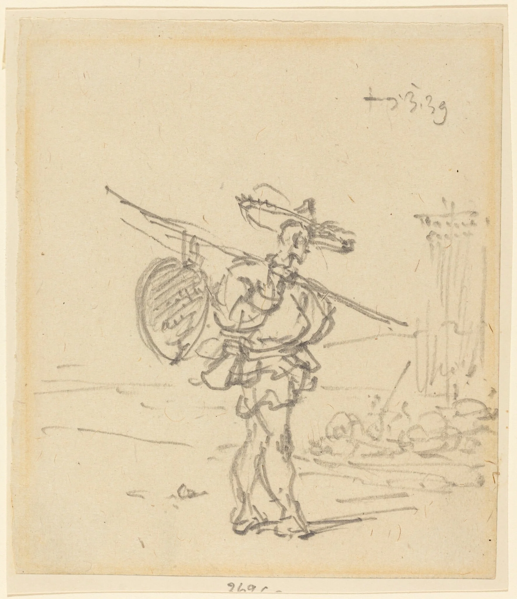 A Chinese Peasant, by George Chinnery, graphite, 1839