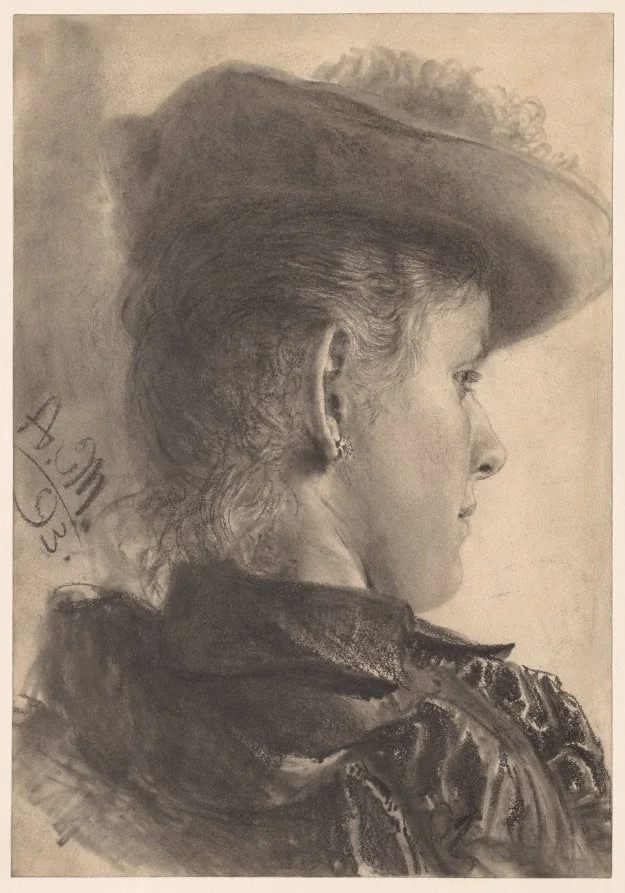 Bust of a Woman, Seen from Behind, by Adolph von Menzel, 1893