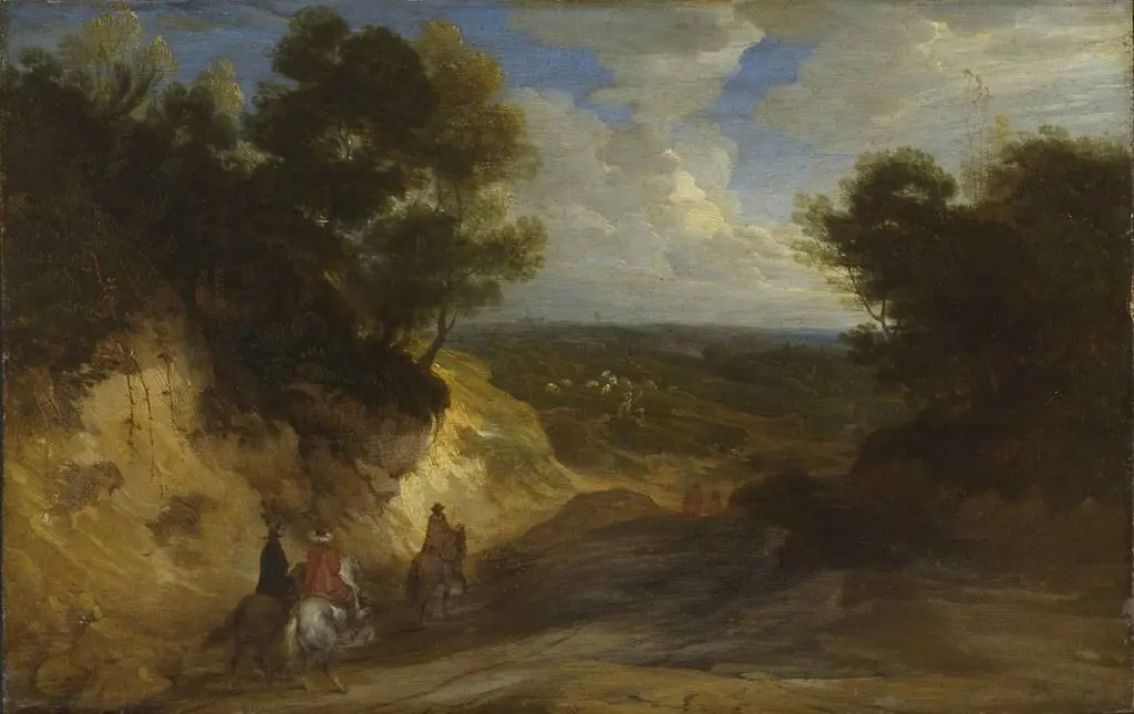 Landscape with hollow path