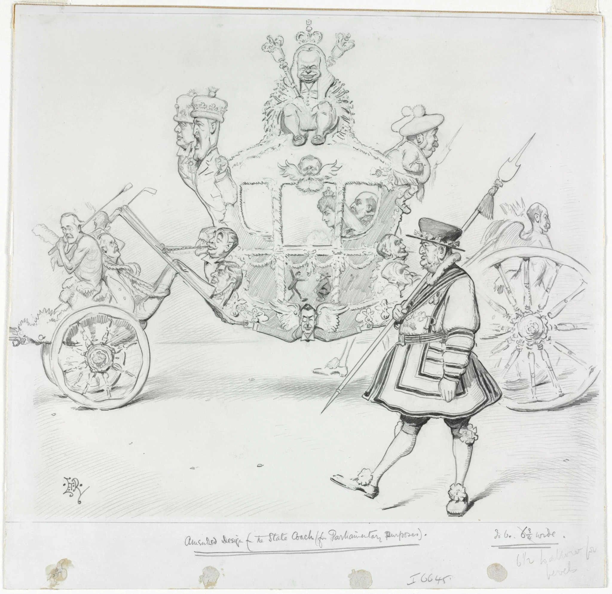 The Stagecoach for Parliamentary Purposes (recto), by Edward Tennyson Reed, 1911