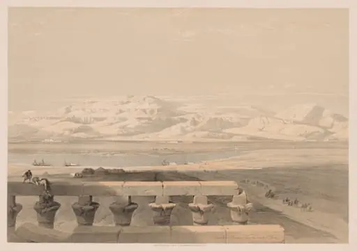 Egypt and Nubia:  Volume I - No. 30, Lybian Chain of Mountains from the Temple of Luxor