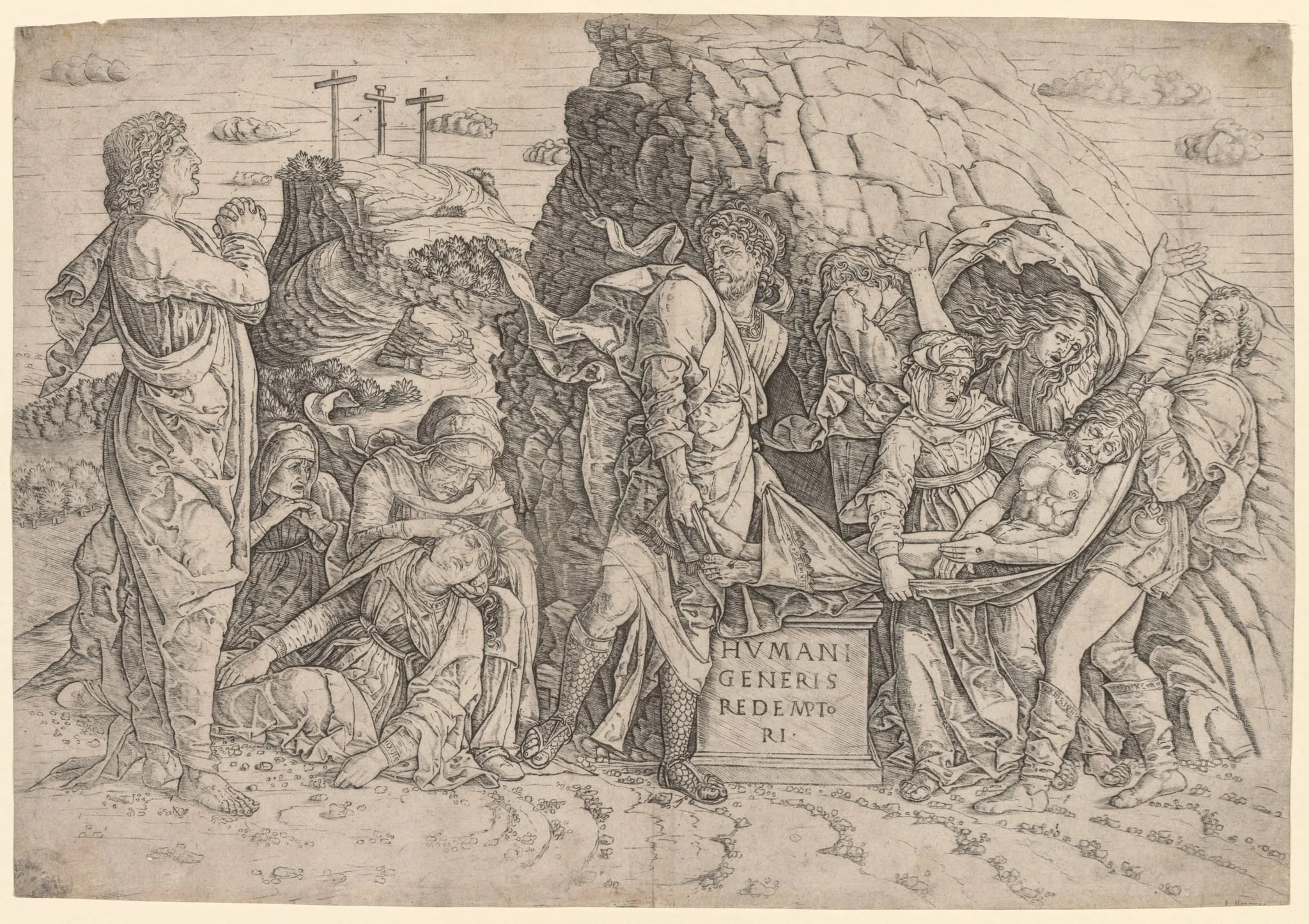 Entombment, by Giovanni Antonio da Brescia, 1509