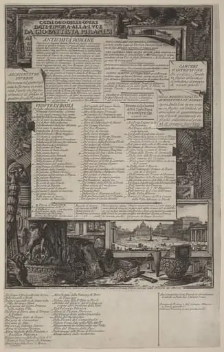 Catalogo delle Opere