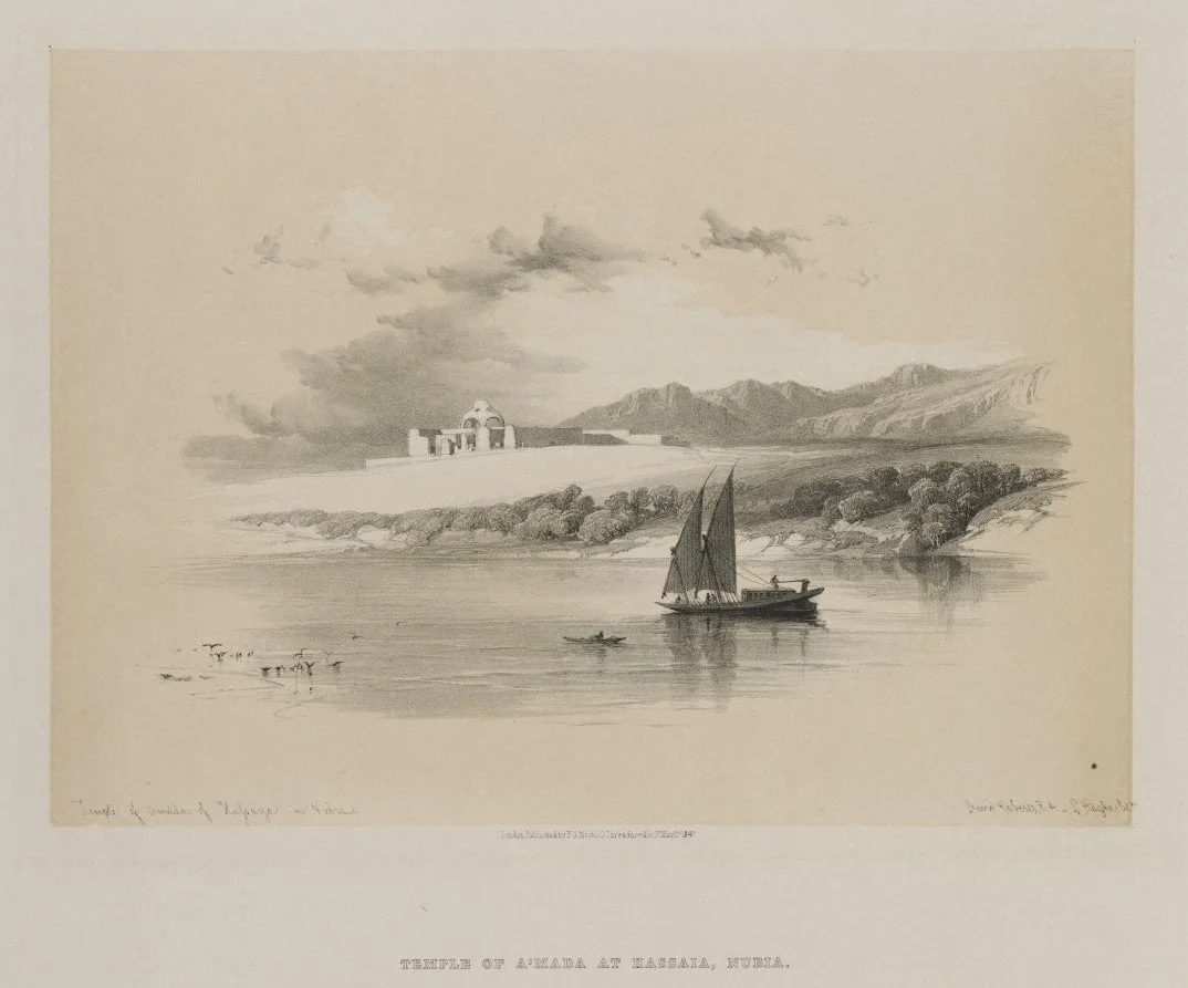 Egypt and Nubia, Volume II: Temple of Amdda, of Hassaya in Nubia, by Louis Haghe, 1847