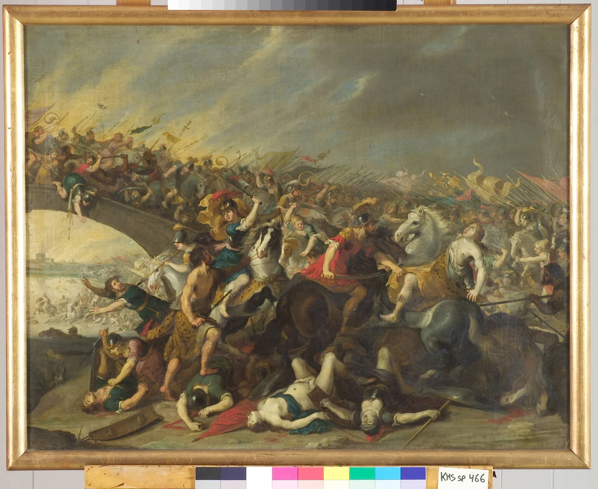 Fight with Amazons, by Unknown, 1550