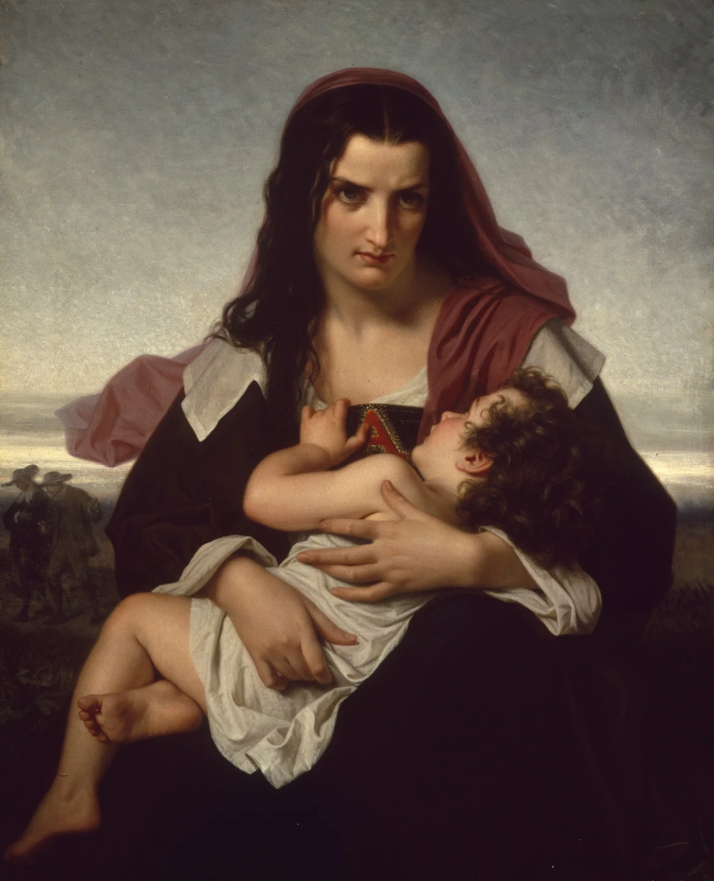 The Scarlet Letter, by Hugues Merle, oil, 1861