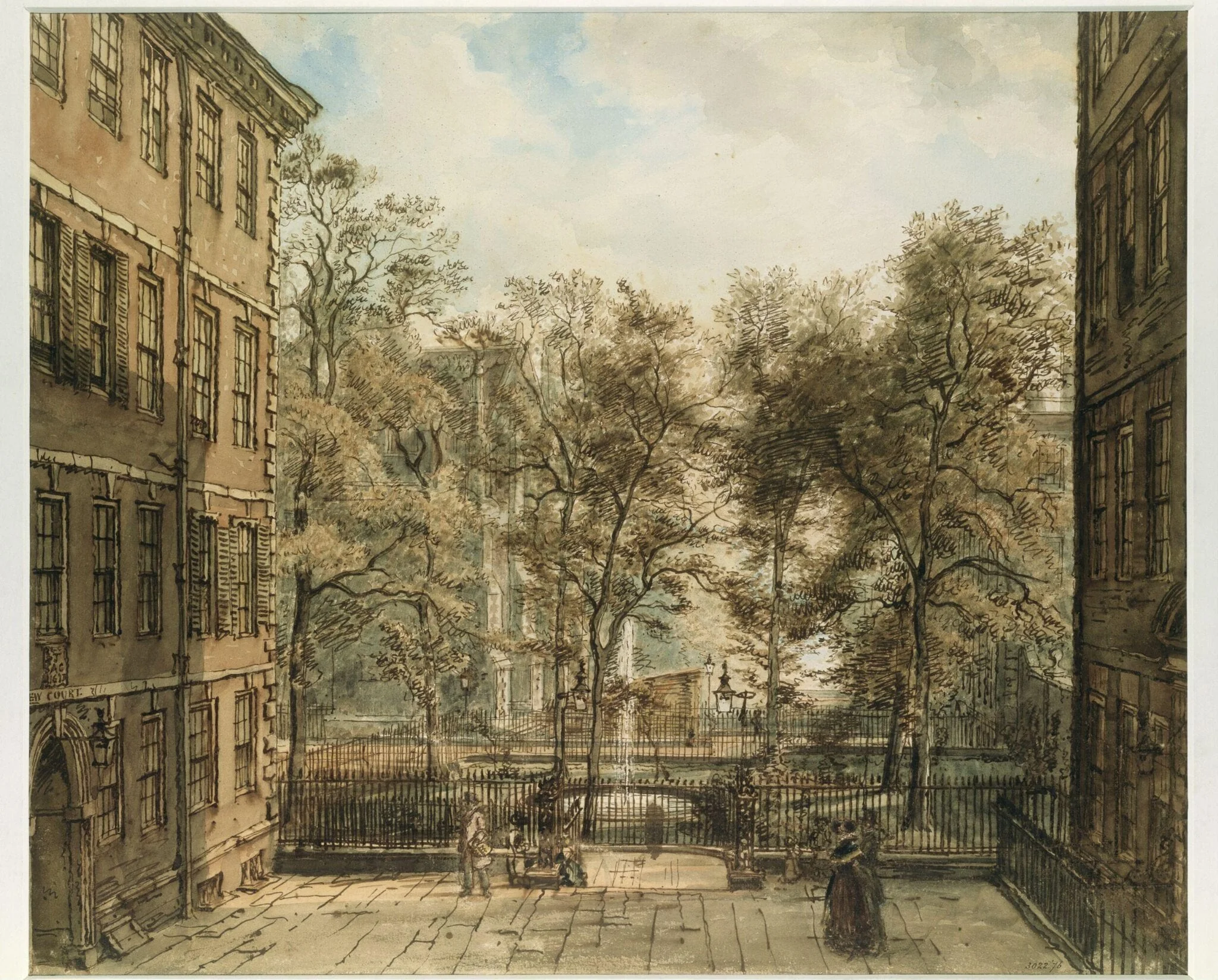 New Court, the Temple, London, by William Henry Hunt, watercolor, 1810