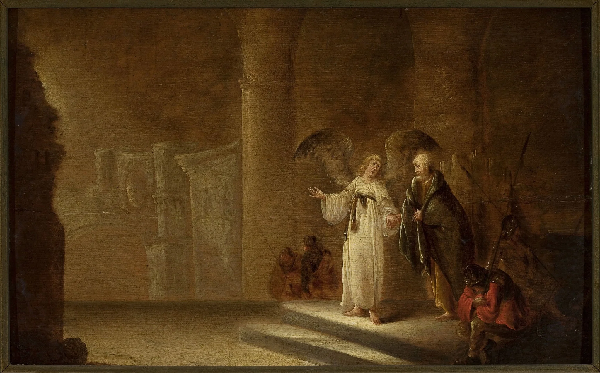 Release of St. Peter from prison (Acts 12:5-8)