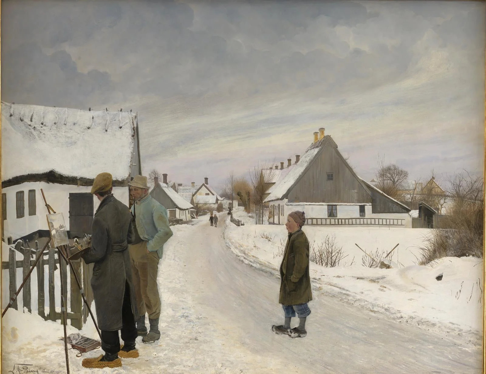 The Painter in the Village, by Unknown, 1897