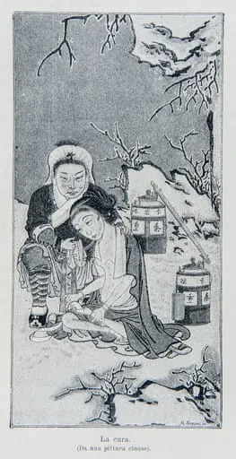 The treatment, (From a Chinese painting) signed by M. Rapine