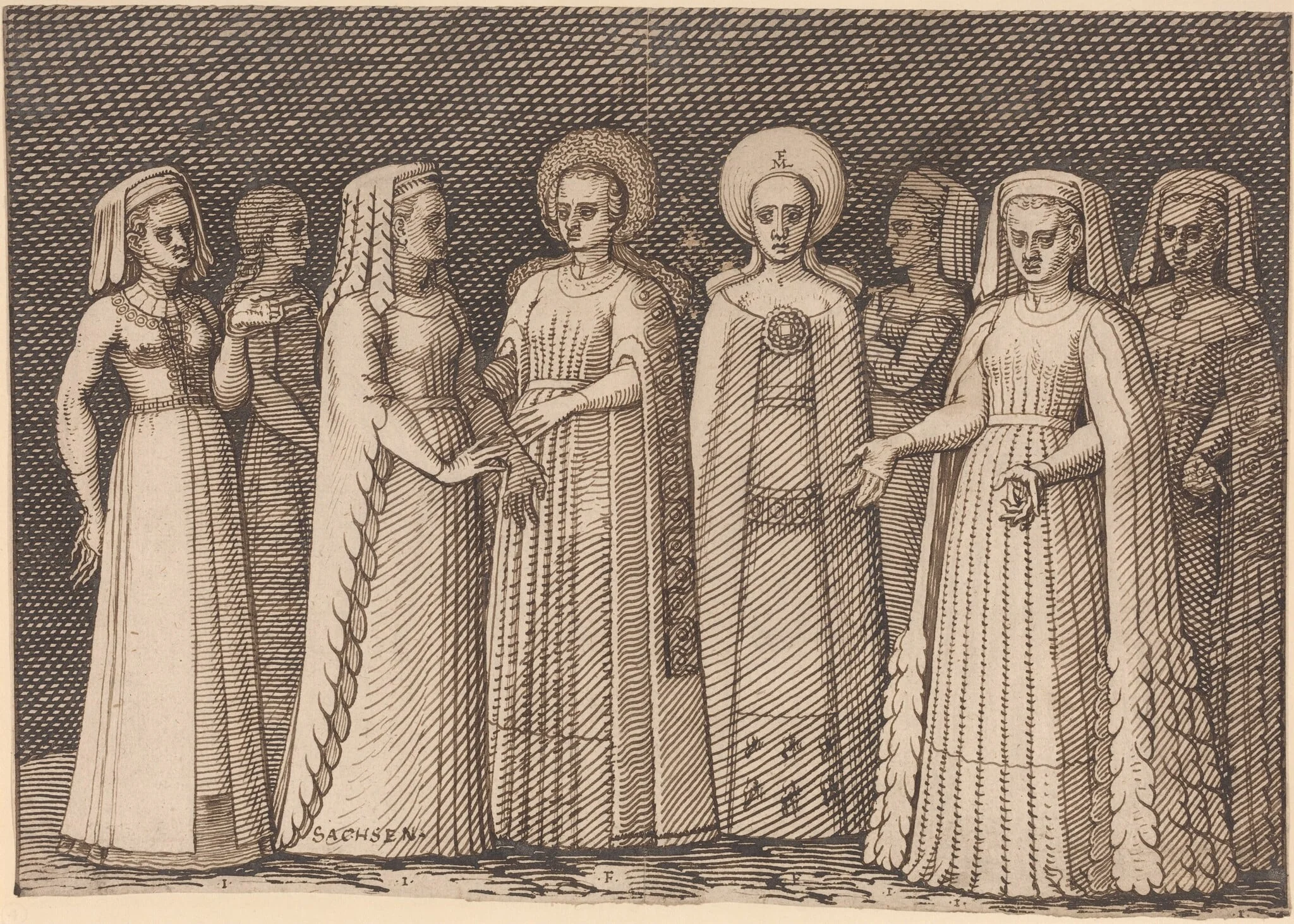 Eight Ladies in Ancient Costumes