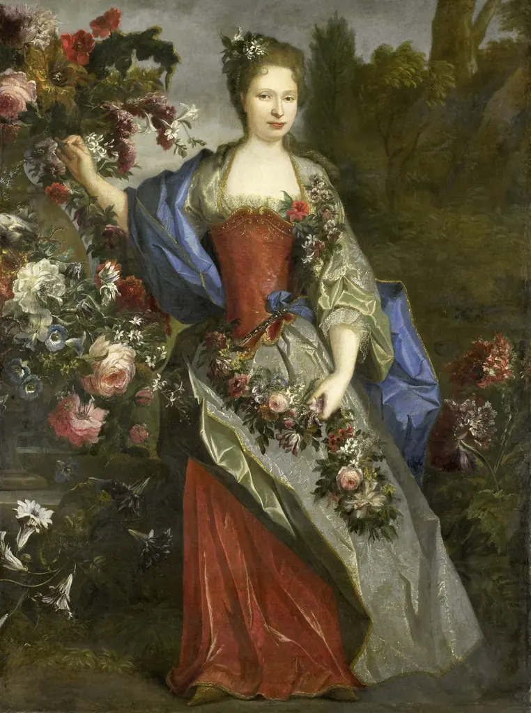 Portrait of a Woman, according to tradition Marie Louise Elisabeth d'Orléans, Duchess of Berry, as Flora