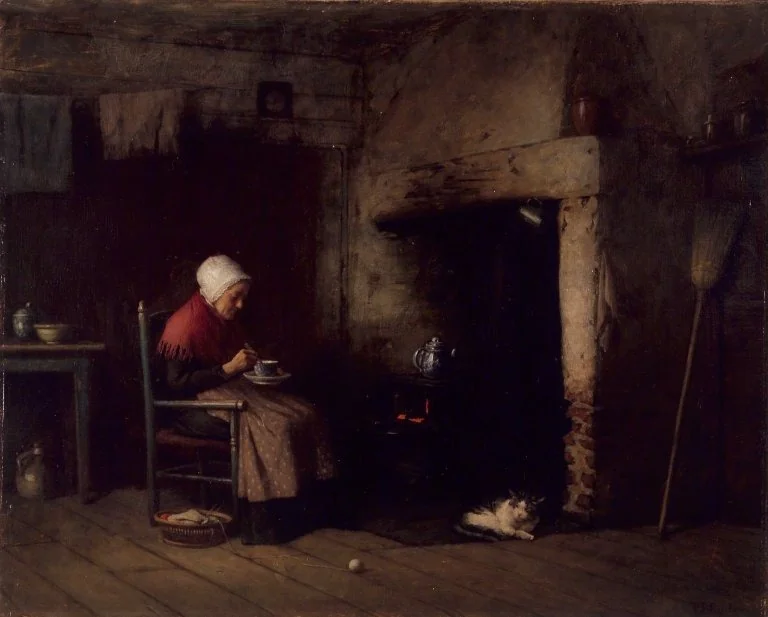 Fireside Companion, by Platt Powell Ryder, oil, 1895