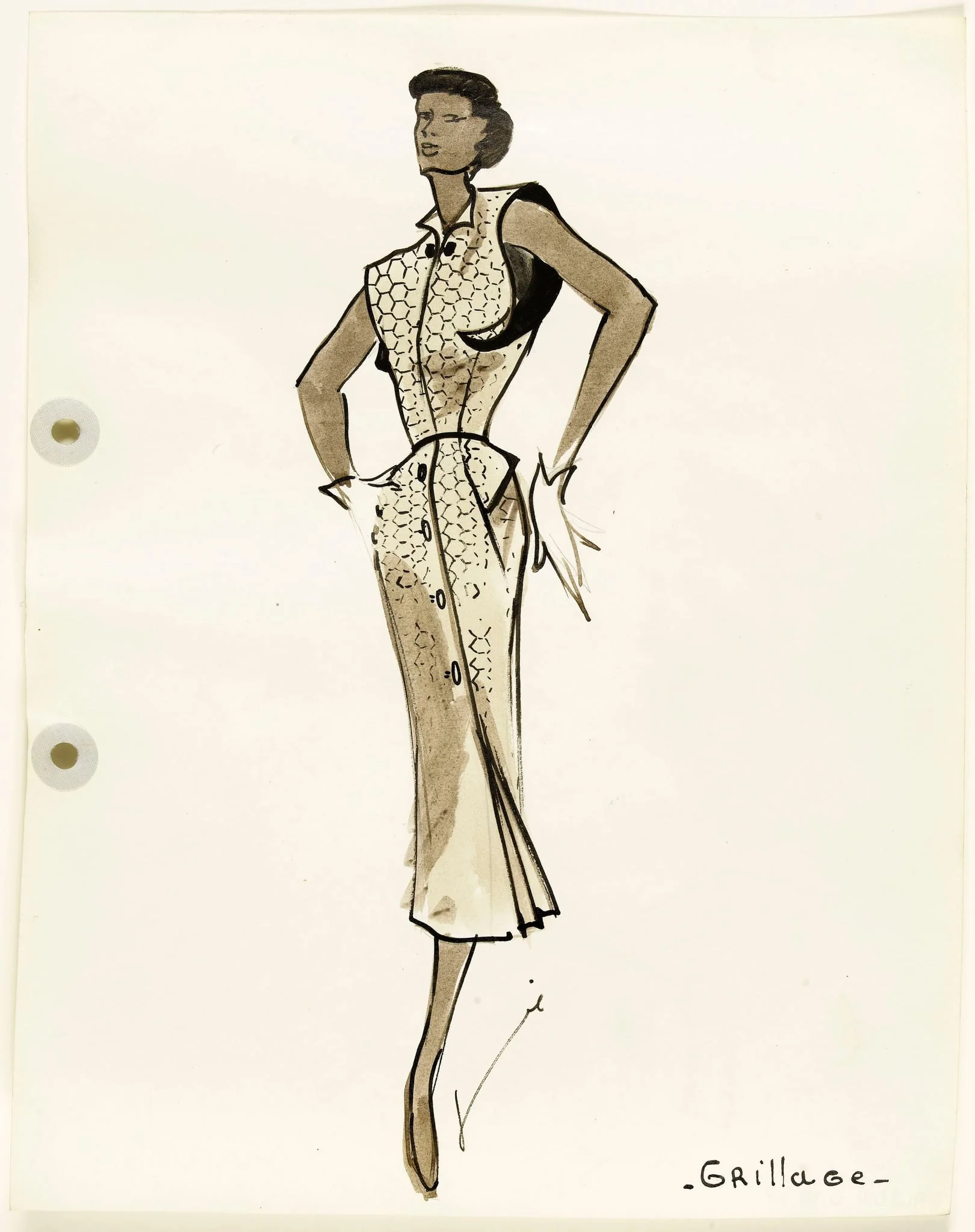'Grillage', by Marie-Louise Carven, 1951