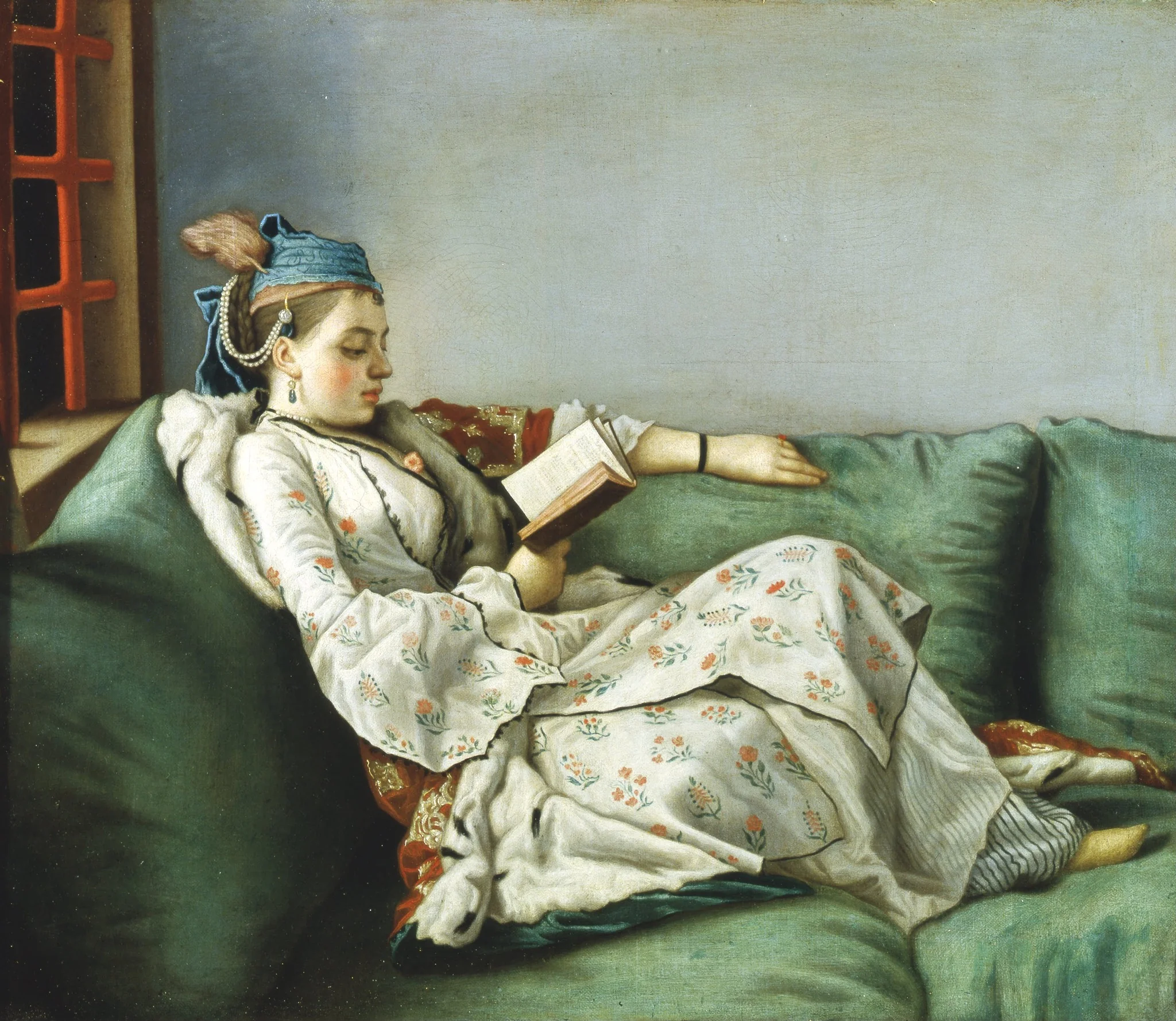 Portrait of Maria Adelaide of France in Turkish-style clothes, by Jean-Étienne Liotard, oil, 1753