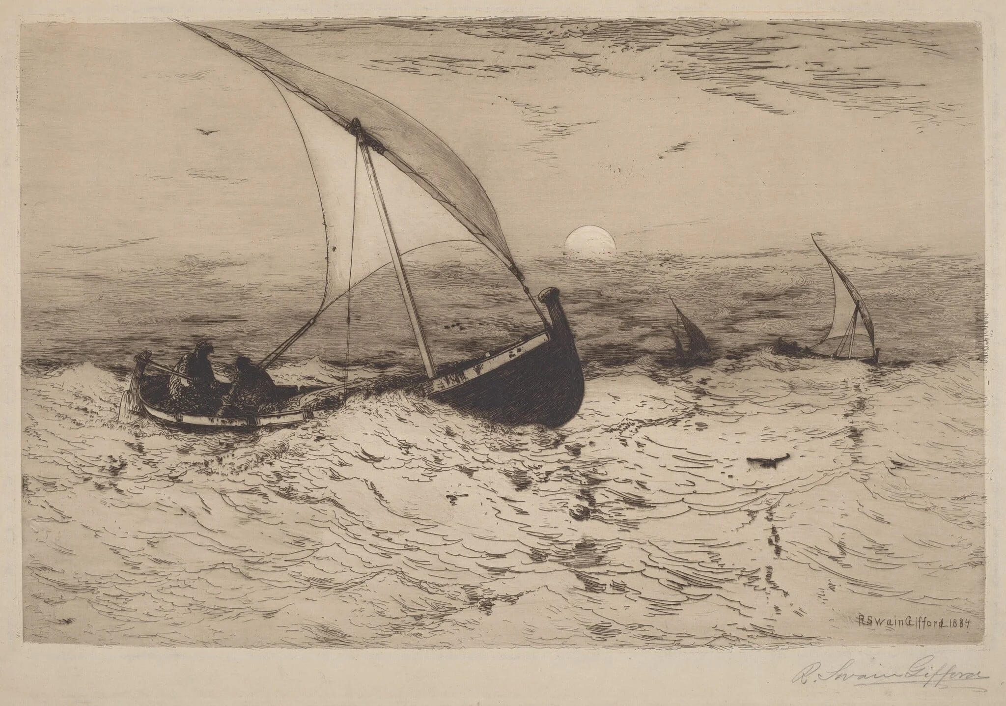 Neapolitan Fishing Boats Returning Home