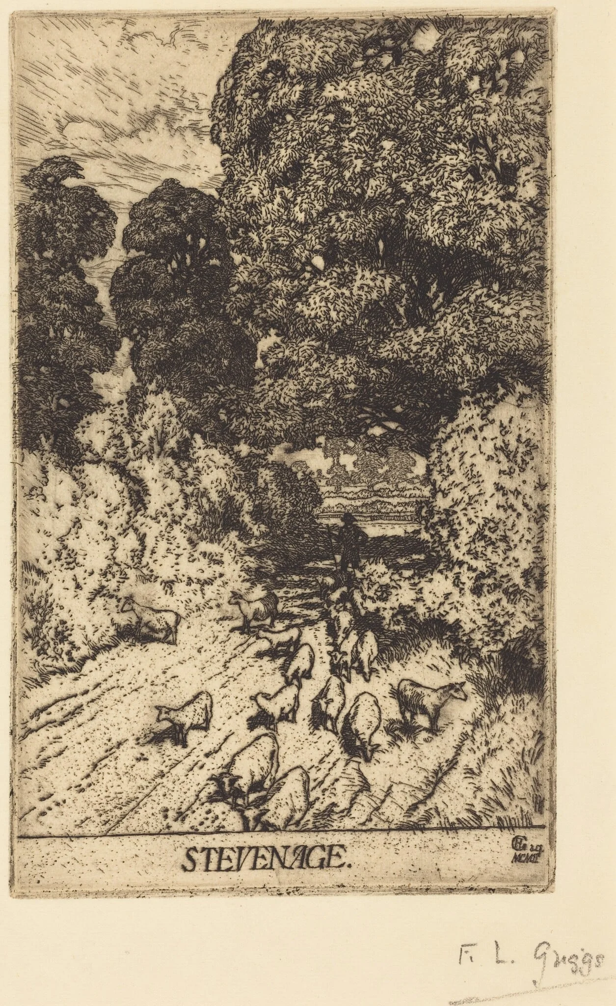 Stevenage, by F. L. Griggs, ink, 1902