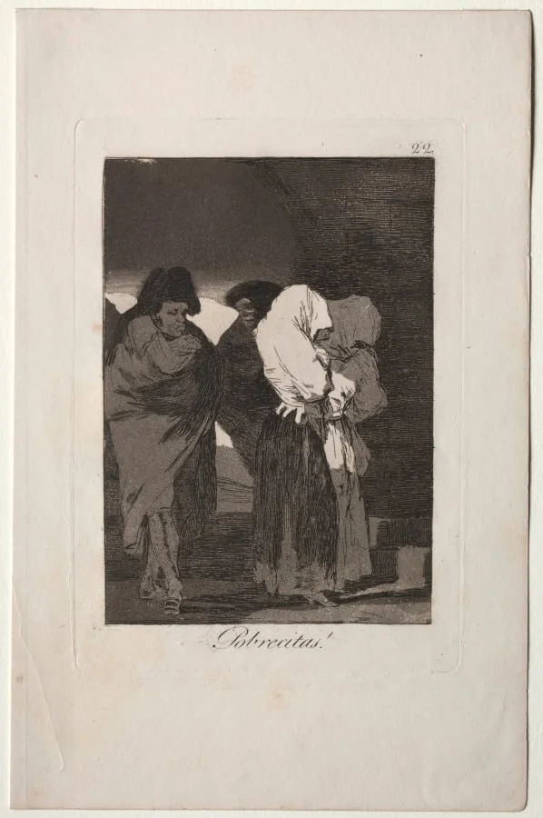 Poor Little Girls!, Plate 22, by Francisco Goya, 1799