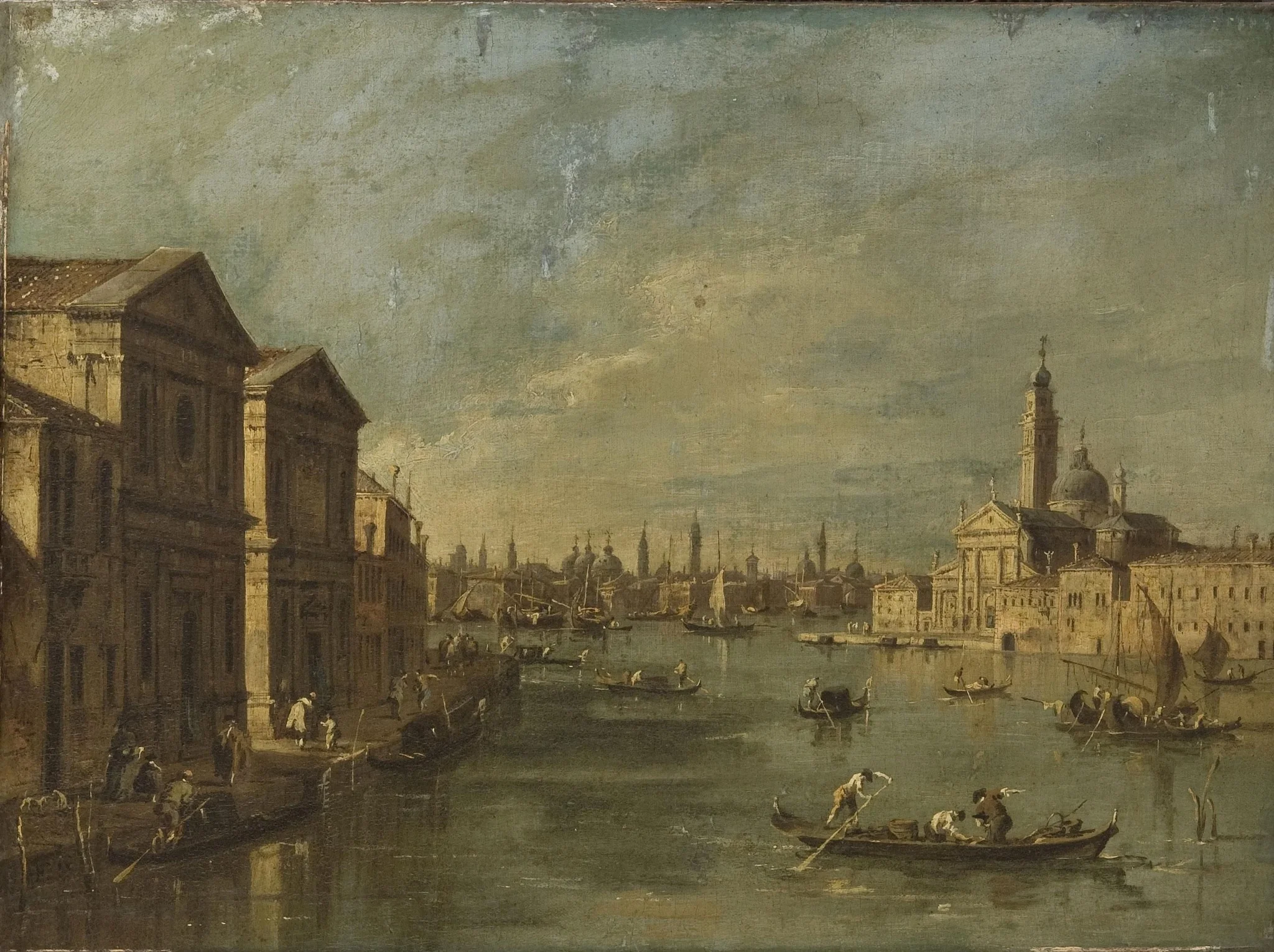 View between the Giudecca and San Giorgio Maggiore, by Francesco Guardi, oil, 1762