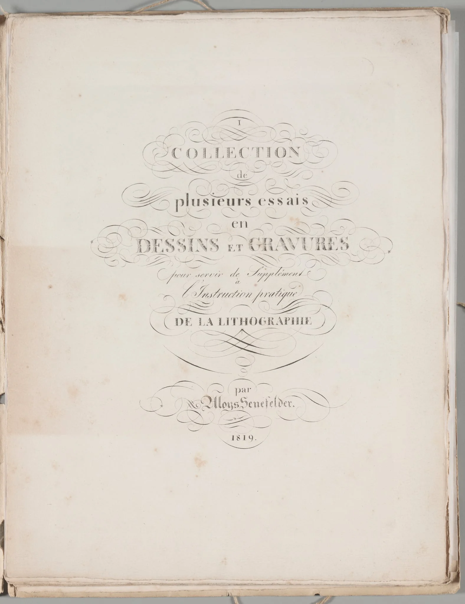 Art of the Lithograph: Title Page, Plate I