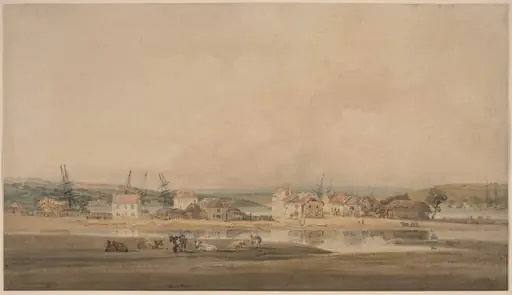 Village along a River Estuary in Devon