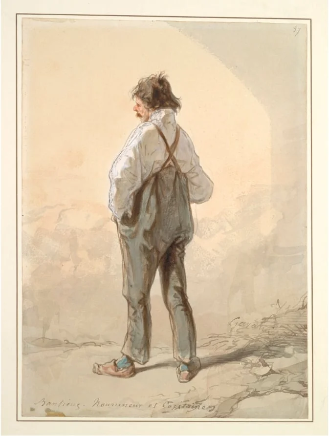 The Suburbs: Stock Raiser and Captain, by Paul Gavarni, 1860