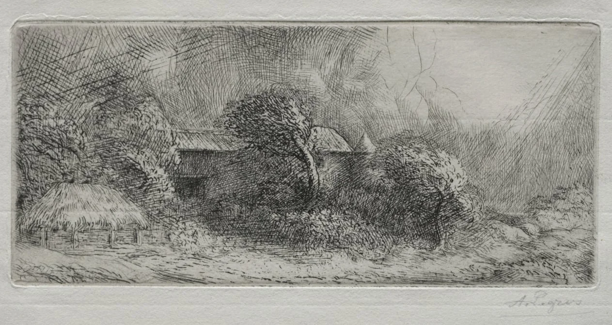 Chailli:  effet d'orage, by Alphonse Legros, 1884