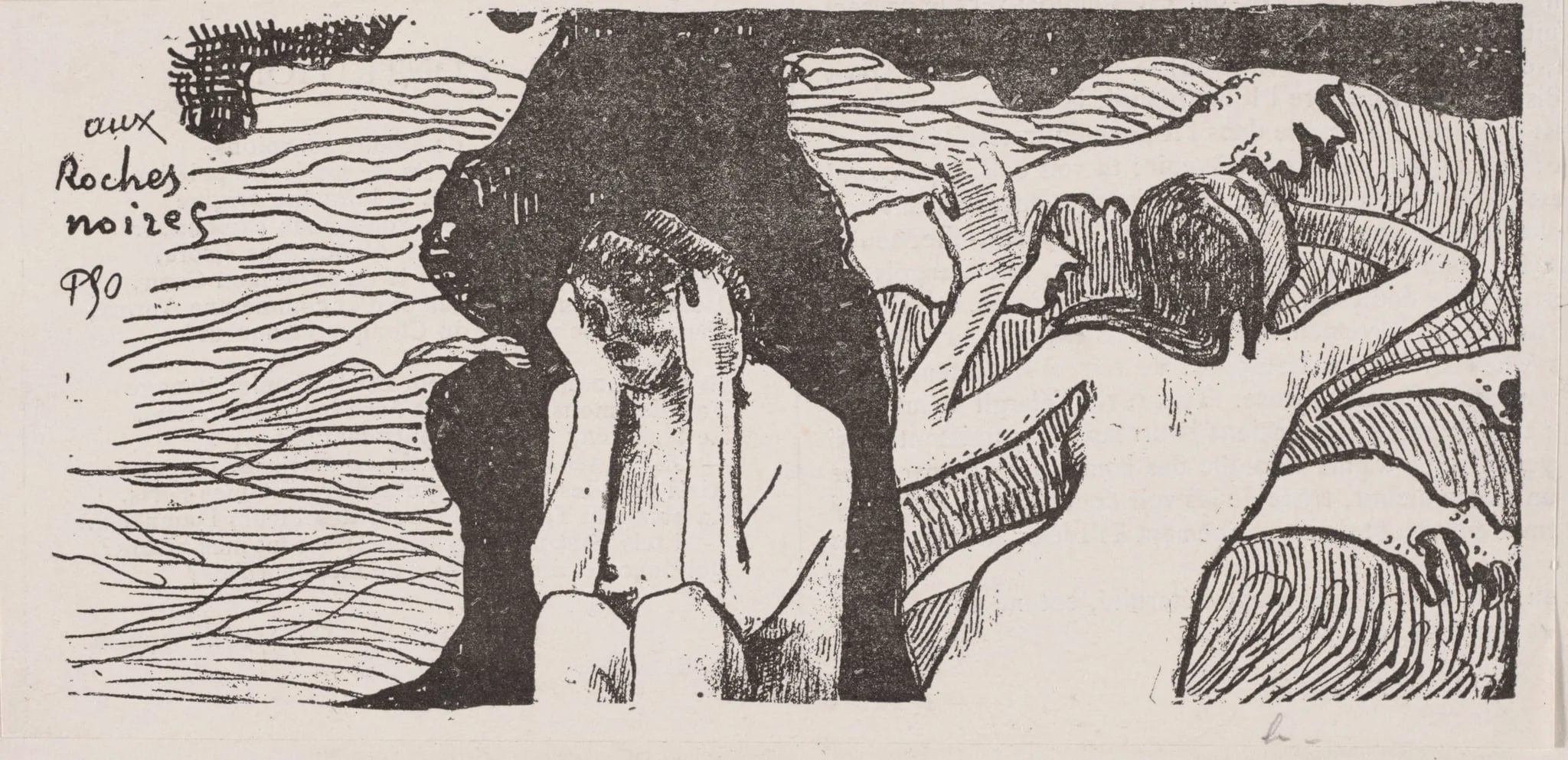 The Black Rocks, by Paul Gauguin, 1898