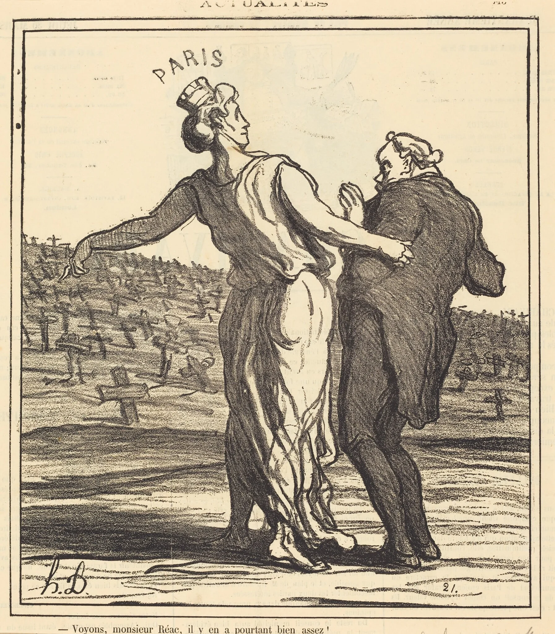 Voyons, monsieur Réac..., by Honoré Daumier, 1871
